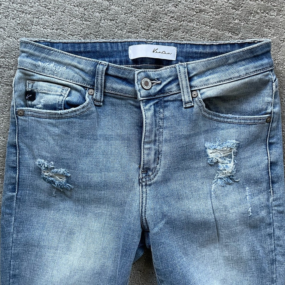 VICI KanCan high rise light wash destroyed jeans